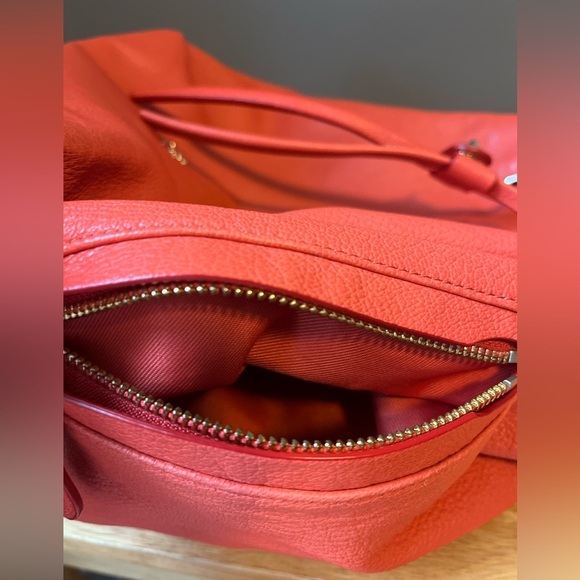 Coach pebbled Leather Turnlock Tie bucket bag purse - Picture 14 of 16